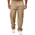 NWT ~ Men's Tan Casual Cotton Relaxed Fit Cargo Pants ~ Size LARGE
