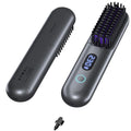 BRAND NEW ~ Gray Cordless 9 Temp Settings & LED Display Hair Straightener Brush