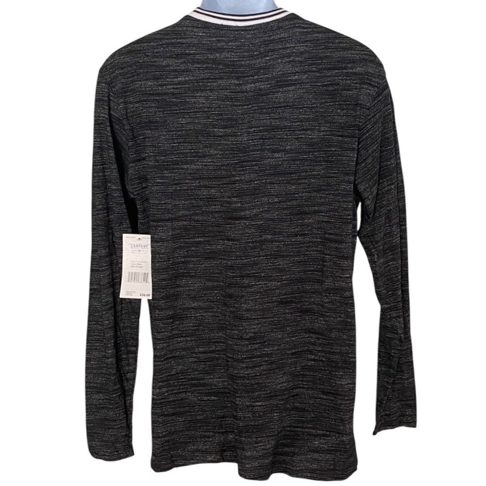 NWT ~ COMPANY 81 Heathered Black Crew Neck Long Sleeve Shirt ~ Young Men's XL