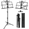 BRAND NEW ~ Black Music Stand with Sheet Clip Holder & Carrying Bag