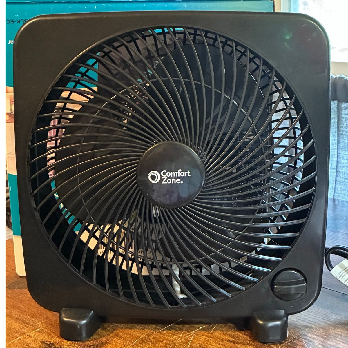 BRAND NEW ~ Comfort Zone 9" Portable Black 3 Speeds Quiet Compact Box Fan