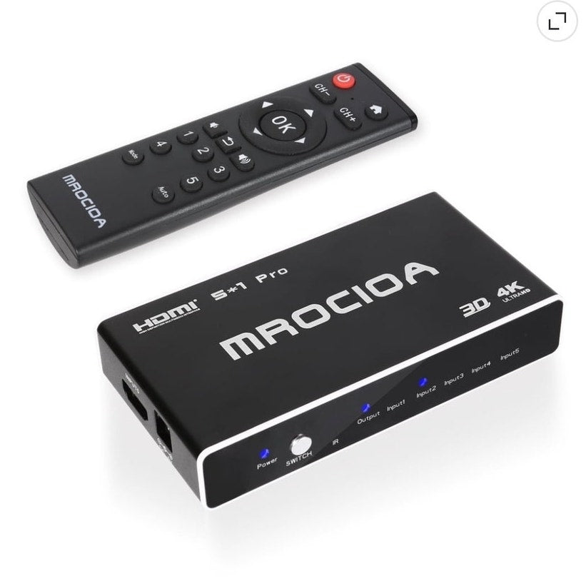 BRAND NEW ~ 4K 60Hz HDMI 2.0 Switch Box with ARC Splitter with IR Remote