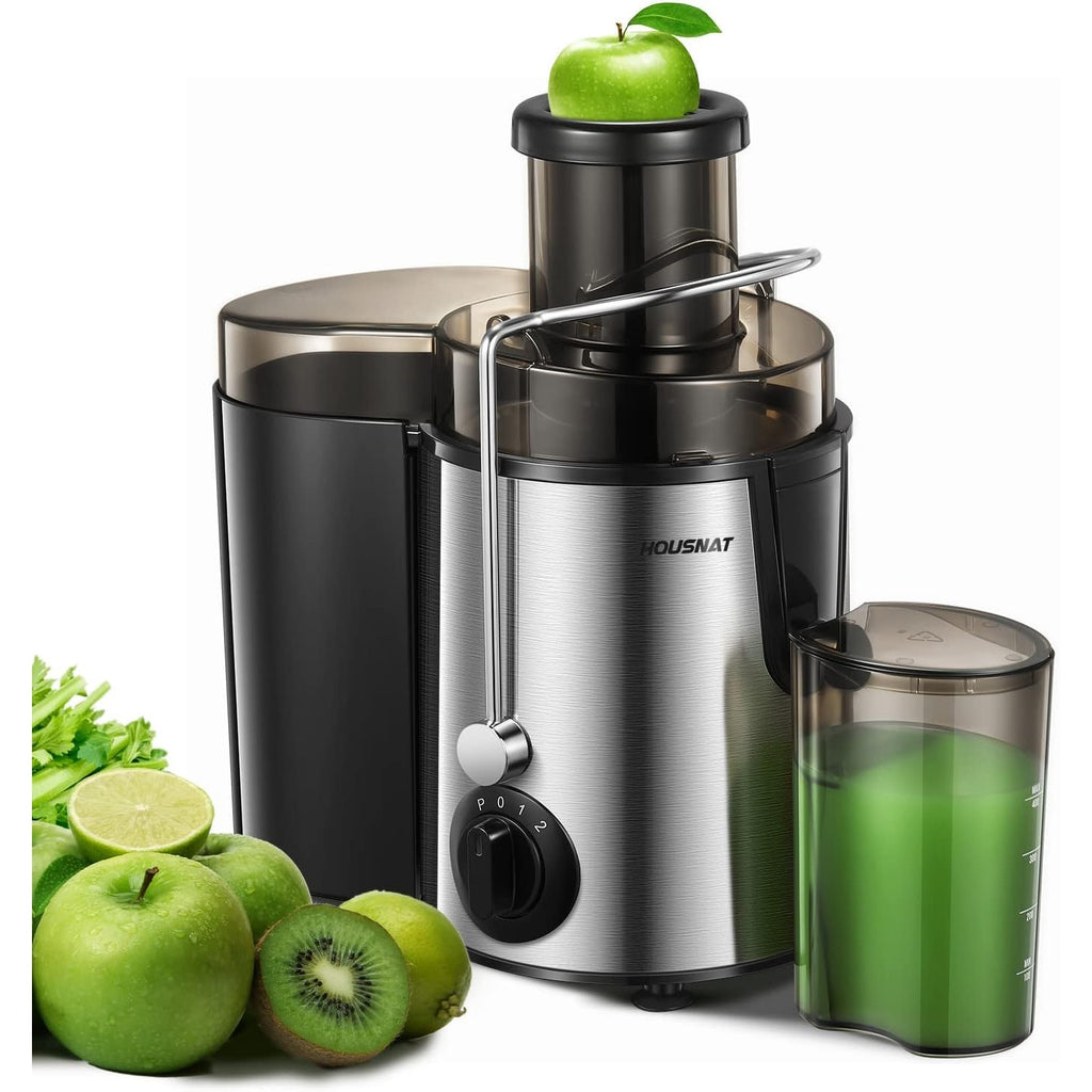 NWT ~ Black & Silver Centrifugal Juicer ~ Whole Fruit & Vegetables Extractor