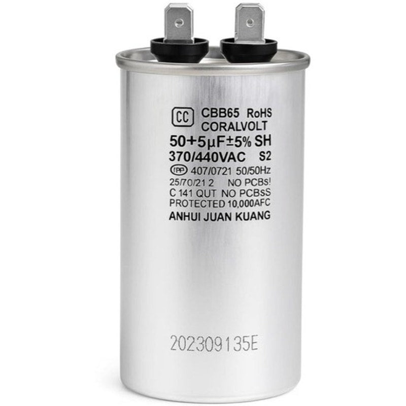 BRAND NEW ~ Coral Volt 50+5 MFD Dual Run HVAC Capacitor Replacement