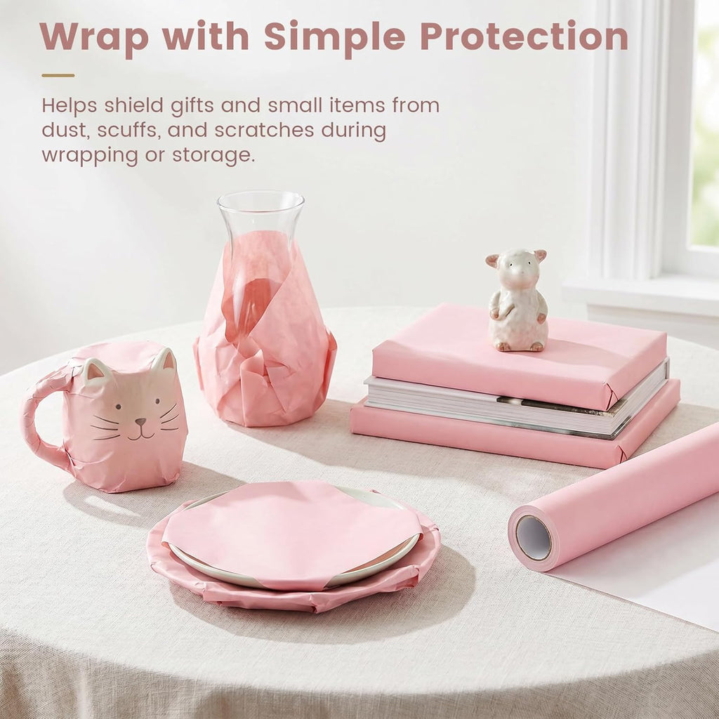 BRAND NEW ~ Thick Premium Pink Kraft Wrapping Paper Roll ~ 17" x 33ft