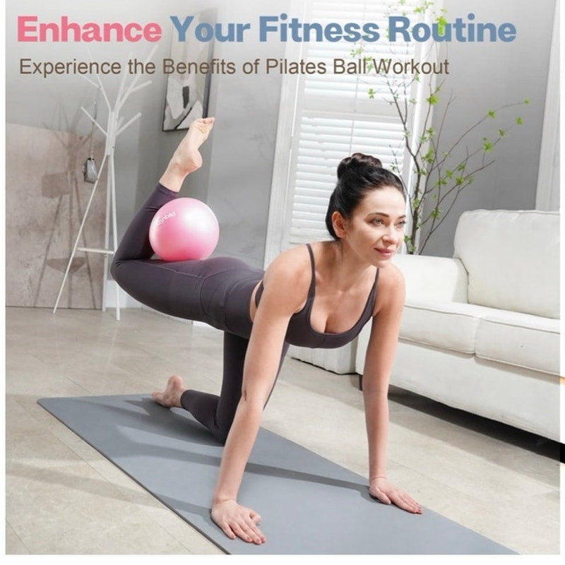 BRAND NEW ~ Pilates 9 Inch Anti Burst Small Exercise Ball for Stretching etc..