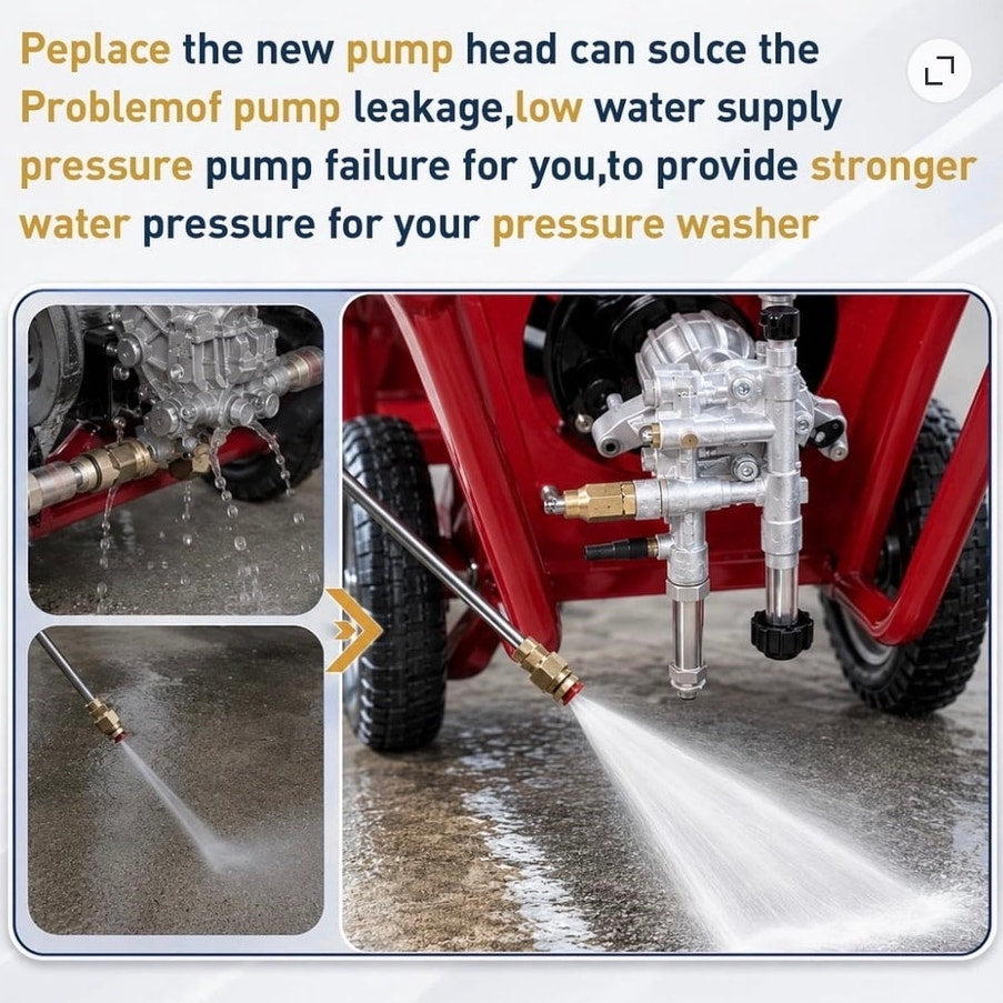 BRAND NEW ~ Replacement Pressure Washer Pump Head 92841730 92840020 2800 PSI