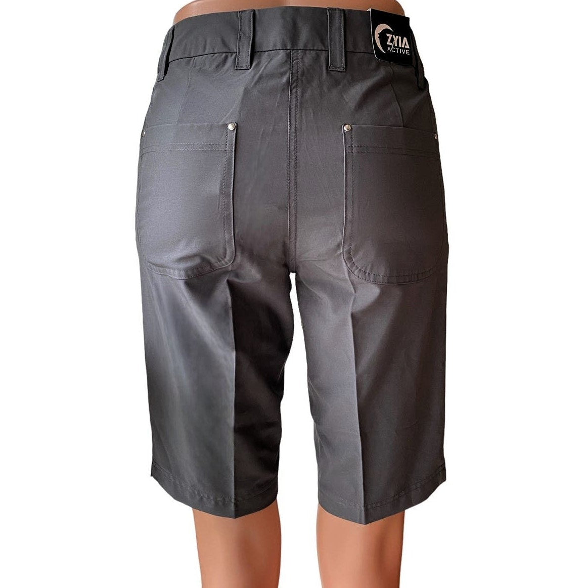 NWT ~ ZYIA Gray Clubhouse Activewear Athleisure Golf Shorts ~ Women's Size XS