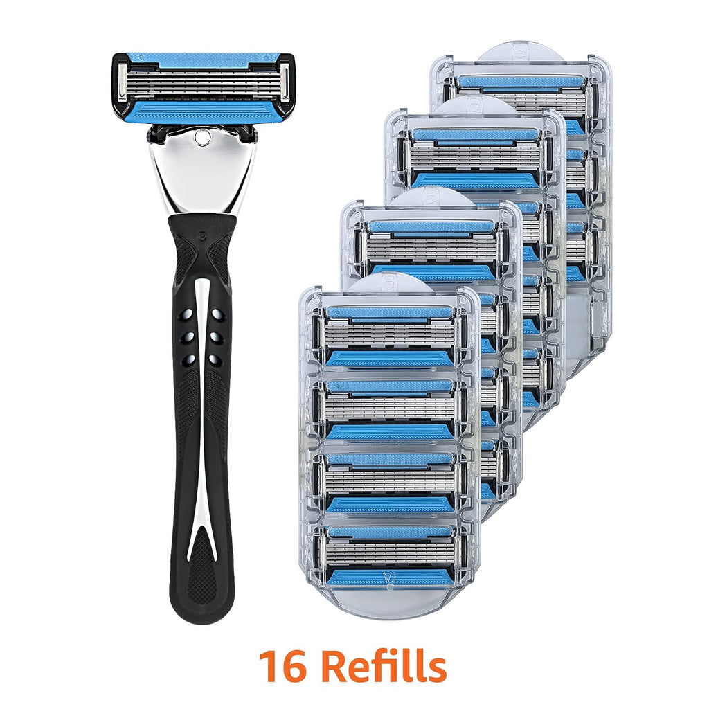 BRAND NEW Amazon Basics 5-Blade Motion Sphere Men's Razor with Dual Lubrication