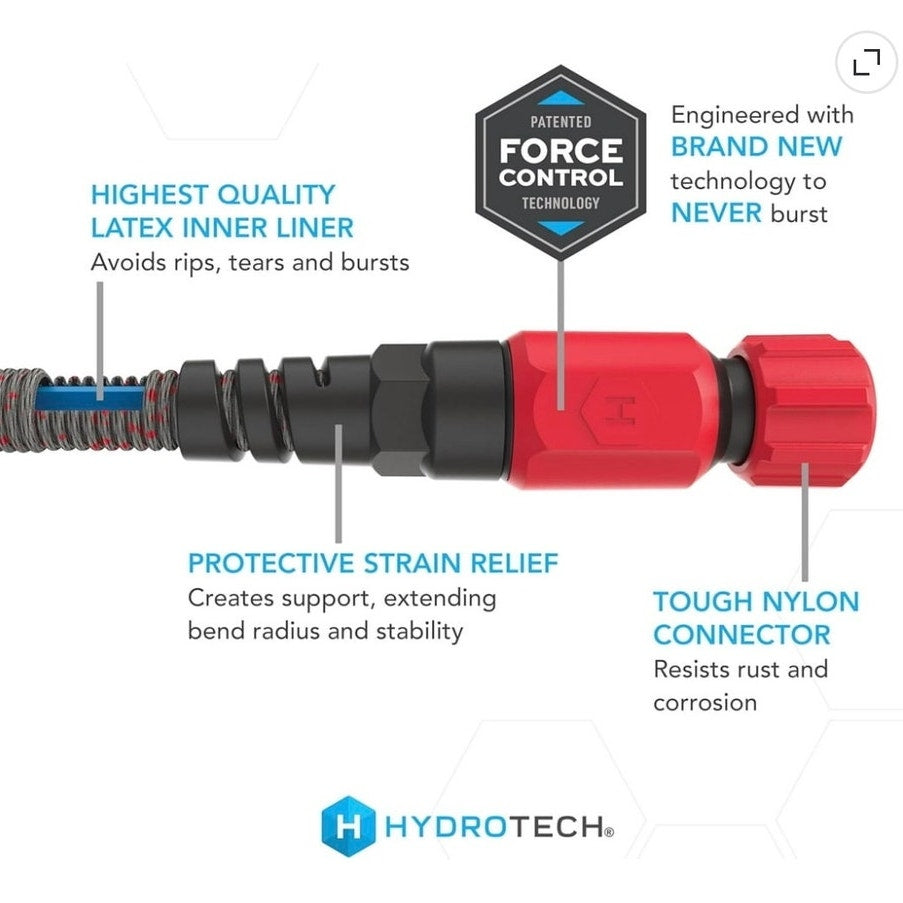BRAND NEW ~ NWT ~ HydroTech 5/8" Diameter x 200 ft Expandable Burst Proof Hose