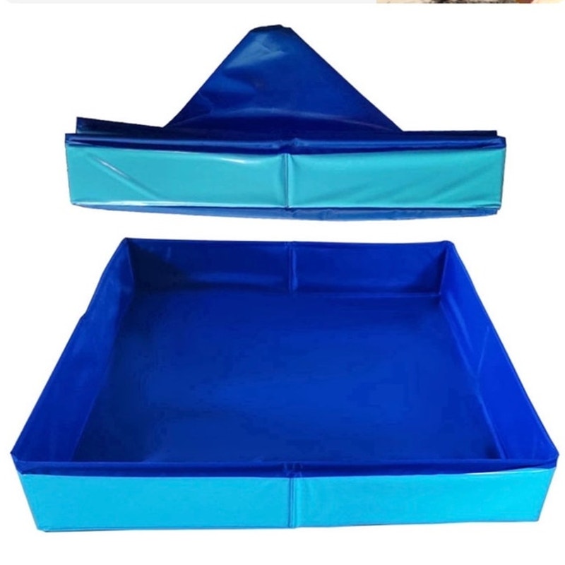 BRAND NEW ~ Blue Indoor Outdoor Beach Sand Table Square Foldable Sandbox Toy