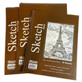 BRAND NEW ~ Set of 3 Large Spiral Bound Acid Free Sketch Books Drawing Pads