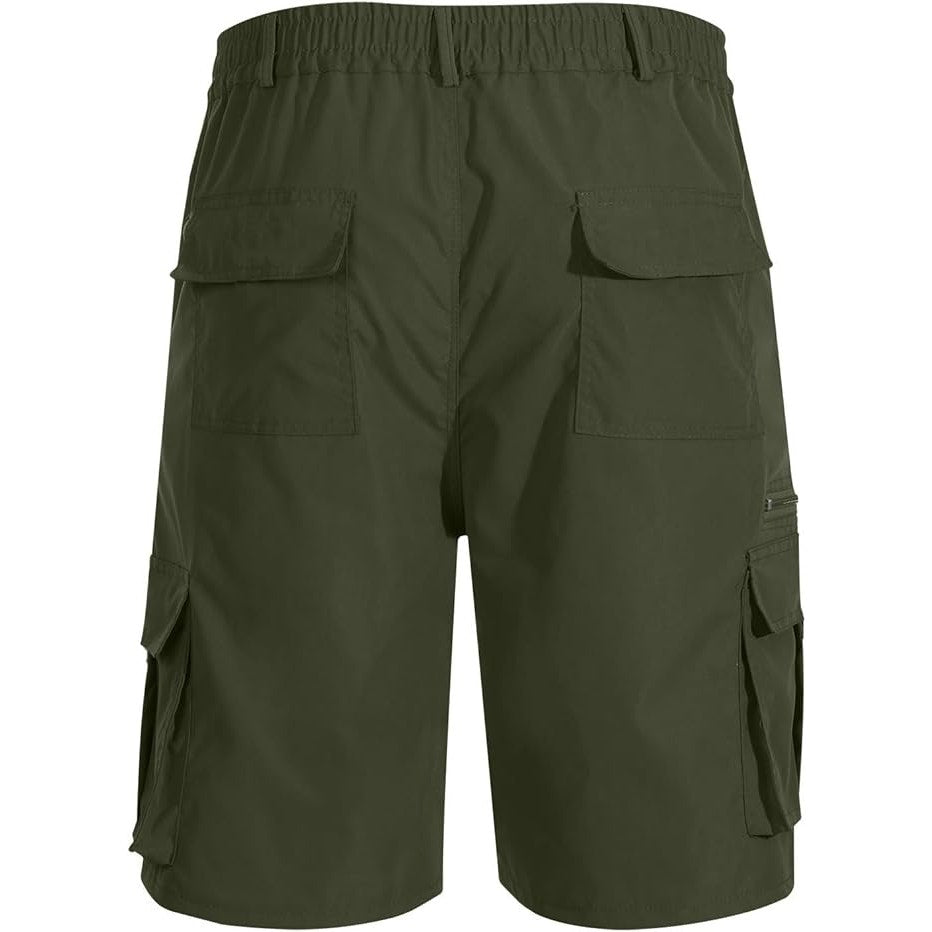 NWT ~ 2 Pairs Men's Olive Green & Black Lightweight Cargo Hiking Shorts ~ 3X