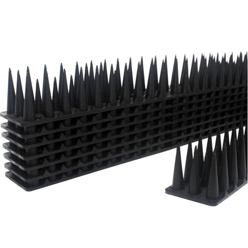 BRAND NEW ~ 12 Pack Defender Indoor Outdoor Black Plastic Security Fence Spikes