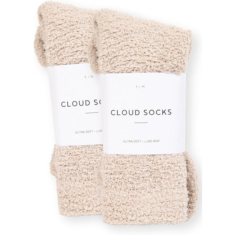 BRAND NEW ~ Set/2 Pairs Warm & Cozy Ultra-Luxe Cloud Lounge Sleep Socks ~ Unisex