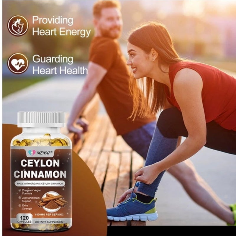 BRAND NEW ~ 8 Bottles Organic Ceylon Cinnamon 1800mg Antioxidant ~ 960 Capsules