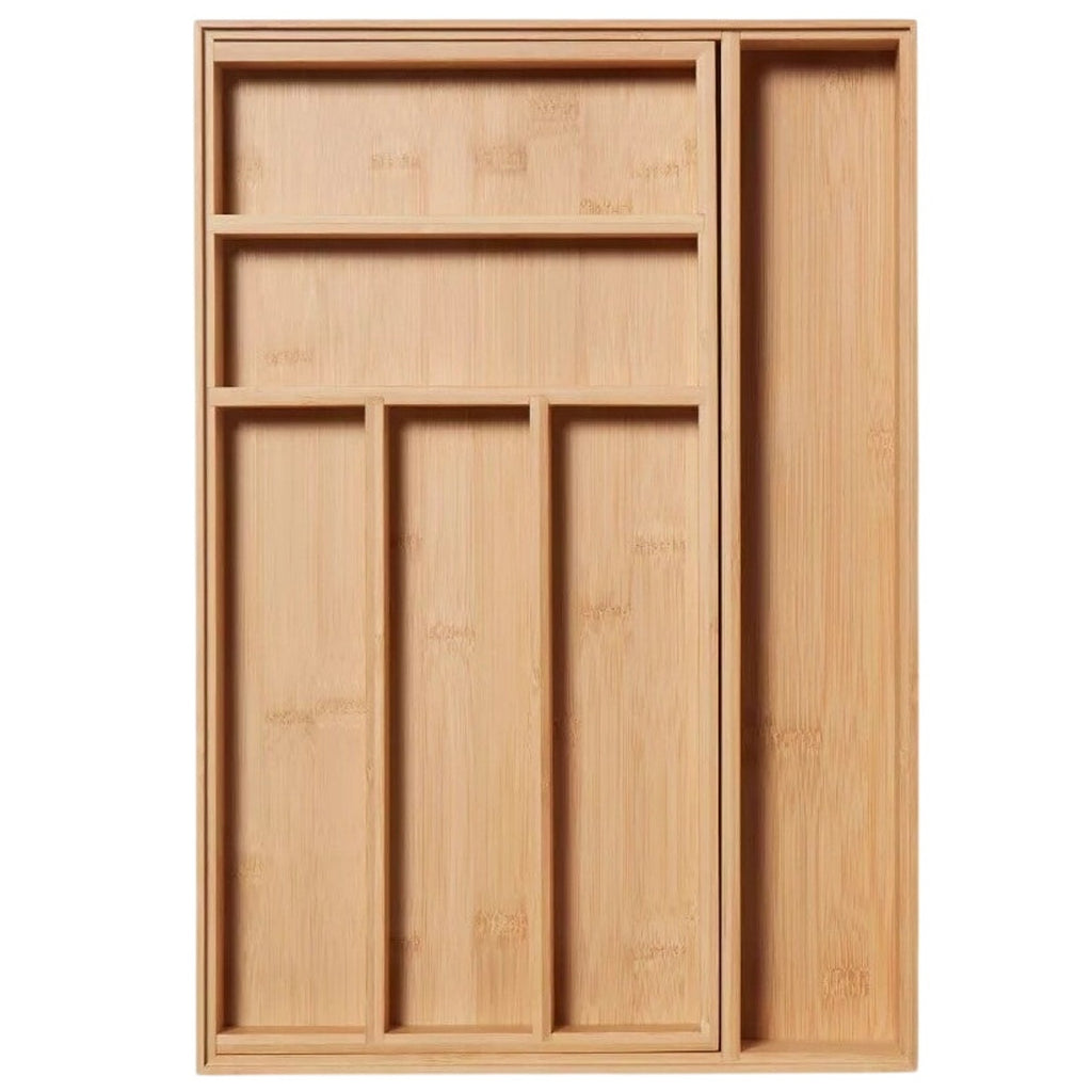 BRAND NEW ~ Brightroom™ Natural Bamboo 7 Compartment Drawer Expandable Organizer