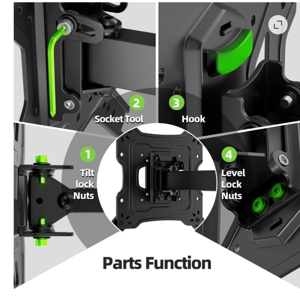 BRAND NEW ~ Full Motion Swivel Arm TV Wall Mount Holds 23" - 65" TVs & 77lbs