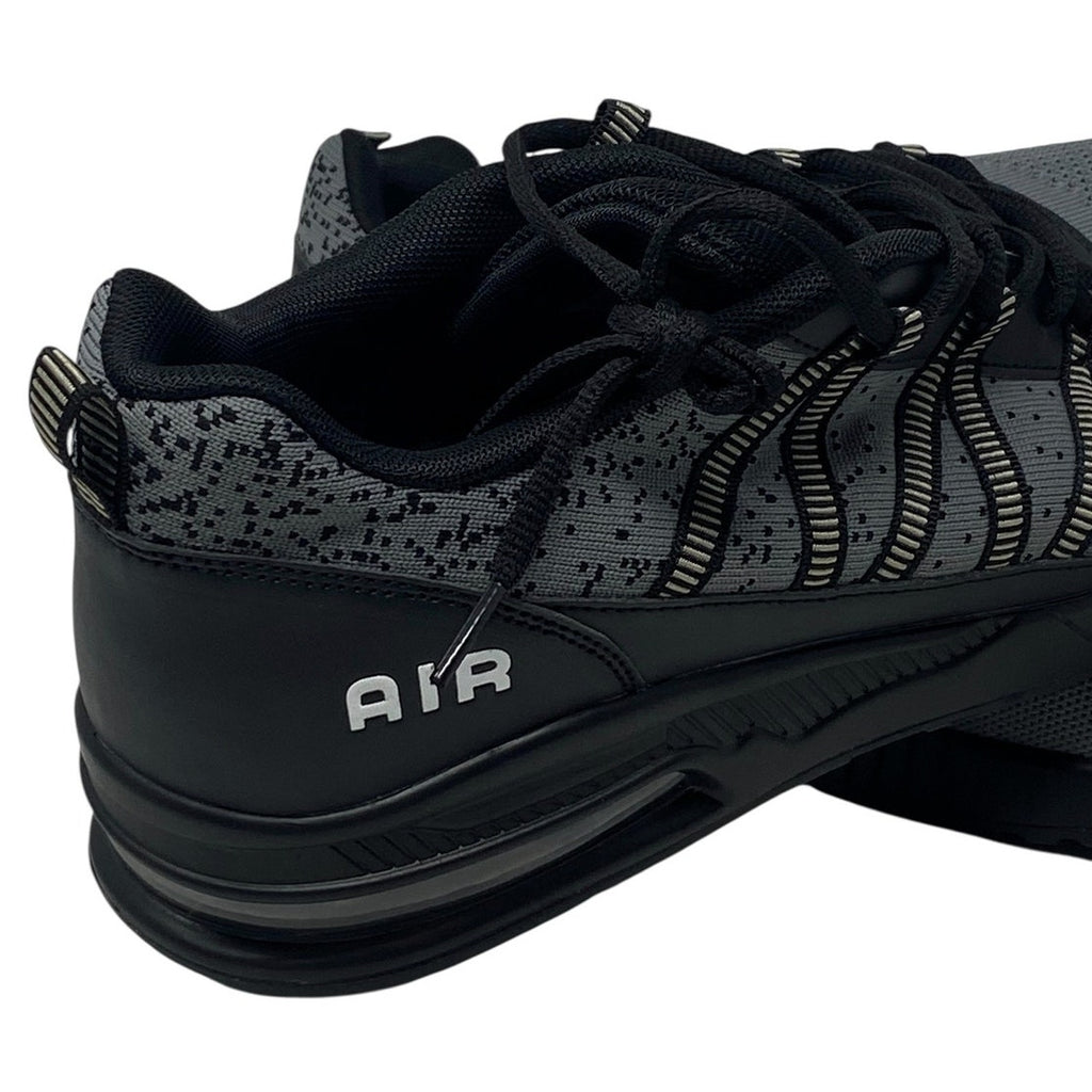 NWT ~ Men's Women's Black & Gray Running Athletic Sneakers Shoes ~ M12 ~ W13.5