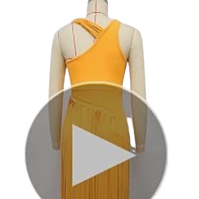 NWT ~ Women's Long Sleeveless Bright Yellow Fringe Maxi Party Dress ~ Size XL