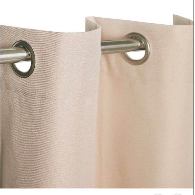 BRAND NEW ~ Beige Solid Blackout Grommet Single Curtain Panel ~ 30" x 84"