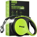 BRAND NEW ~ Lime Green Heavy Duty Retractable Large 110 Dog Leash & Light ~ 16ft