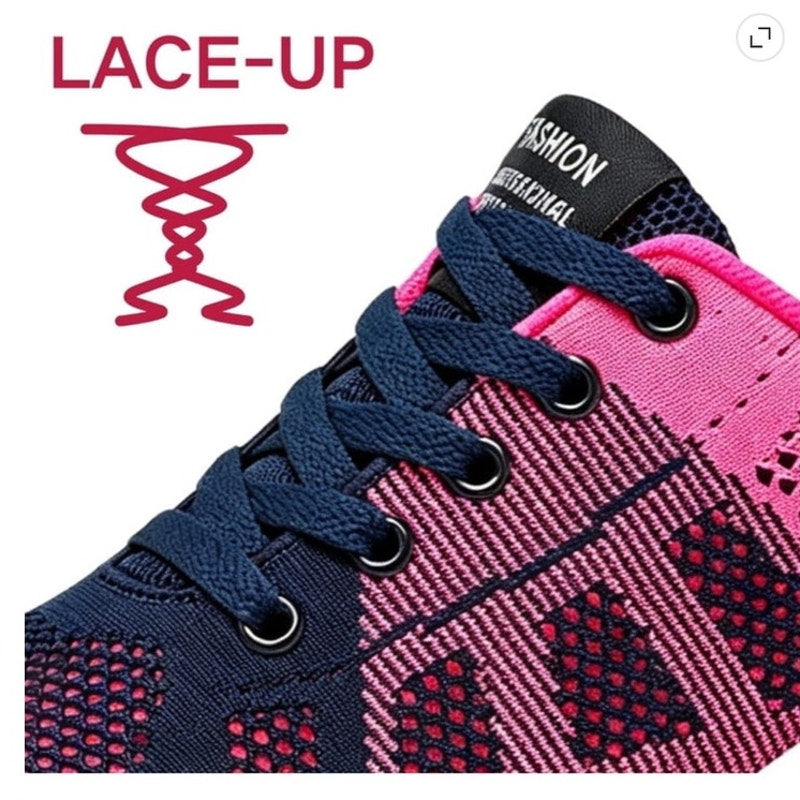 BRAND NEW ~ Women's Blue & Pink Lightweight Walking Shoes Mesh Sneakers ~ 8 1/2