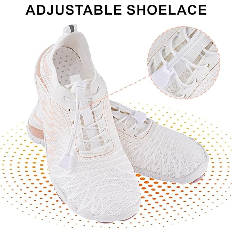 NWT ~ White Non-Slip Breathable Flexible Lightweight Unisex Barefoot Shoes ~ 12