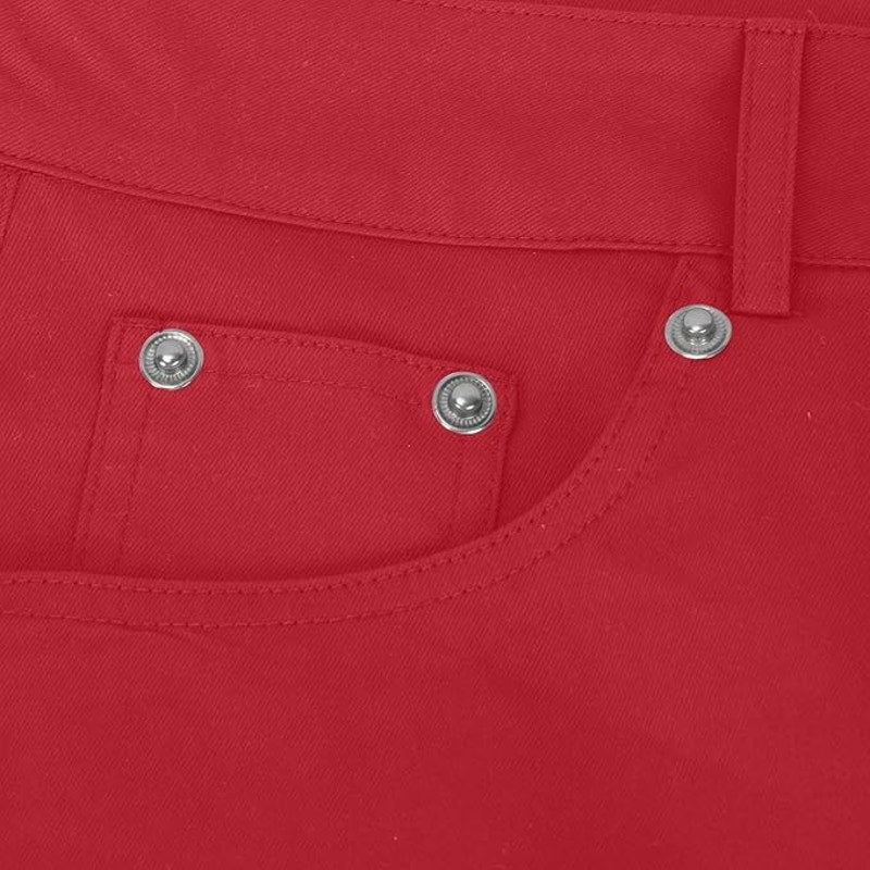 NWT ~ Women's Bright Red Cotton Lightweight Casual Denim Jeans Pants ~ MEDIUM