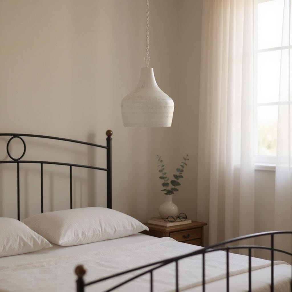 NWT ~ Napa Home & Garden Terrance Modern Farmhouse White Hanging Pendant Light