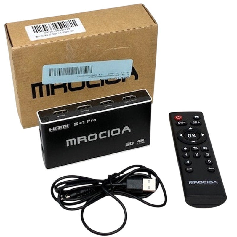 BRAND NEW ~ 4K 60Hz HDMI 2.0 Switch Box with ARC Splitter with IR Remote