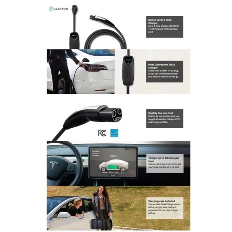 BRAND NEW ~ Level 2 Tesla Electric Vehicle Charger 240V, 40 Amp, NEMA 14-50 Plug