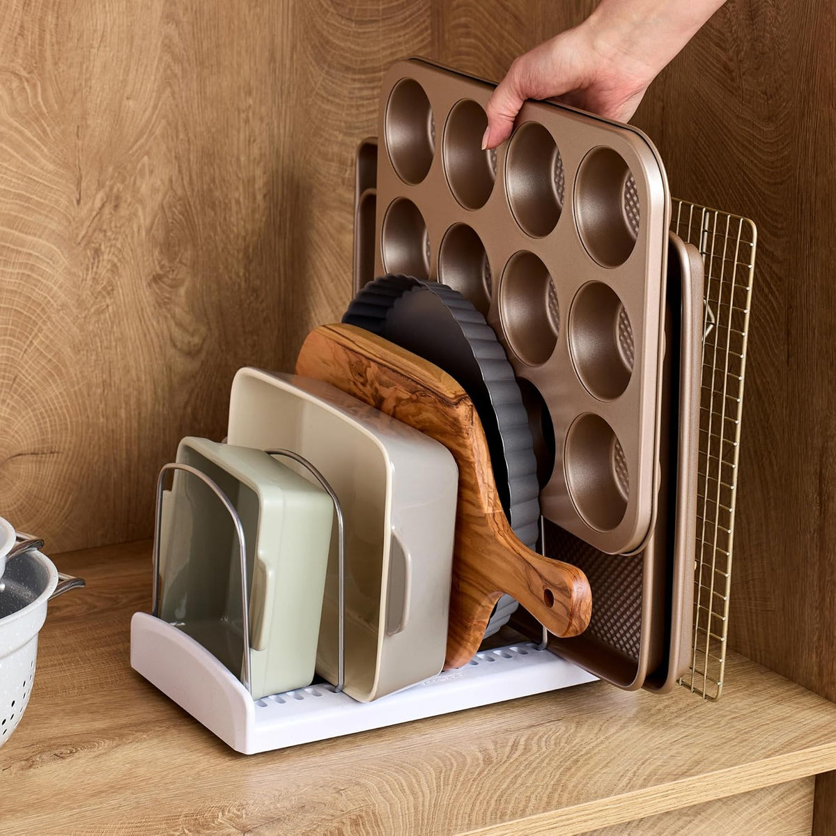 BRAND NEW ~ YouCopia Store More Adjustable Bakeware Rack Storage Organizer