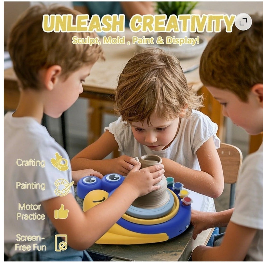 BRAND NEW ~ Pottery Wheel Kit & Clay Sculpting Tools for Kids & Beginners