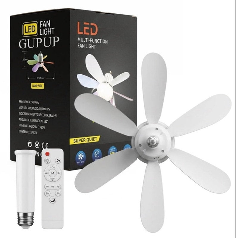 BRAND NEW ~ White Screw-in 3 Speed Ceiling Fan with Light and Remote Control