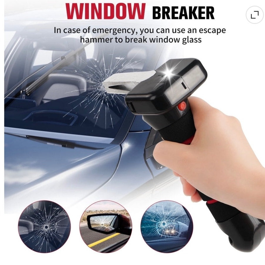 BRAND NEW ~ 4 in 1 Vehicle Car Support Assist Handle LED Light Seatbelt Cutter