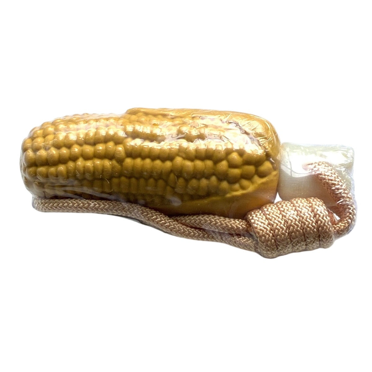 BRAND NEW ~ Corn on the Cob Dog Heavy 'Rubber' Chew Toy & Rope Pull Handle