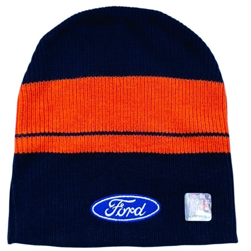 NWT ~ FORD MOTOR CO. & DENVER BRONCOS FOOTBALL Logo Beanie Winter Unisex Ski Hat