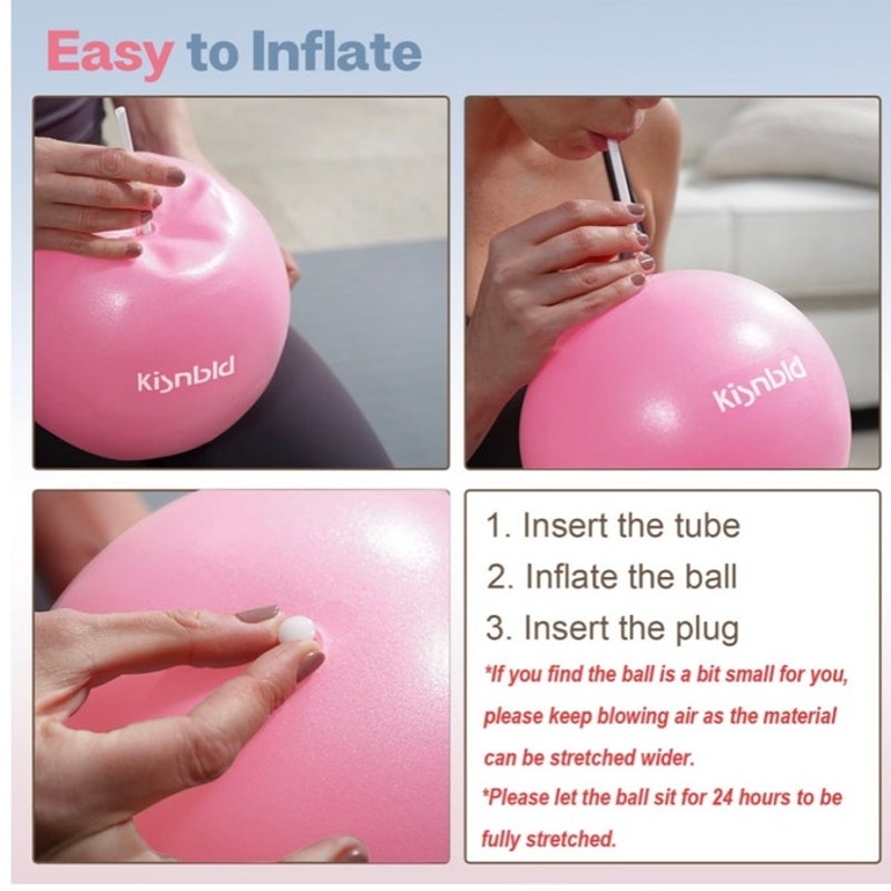 BRAND NEW ~ Pilates 9 Inch Anti Burst Small Exercise Ball for Stretching etc..