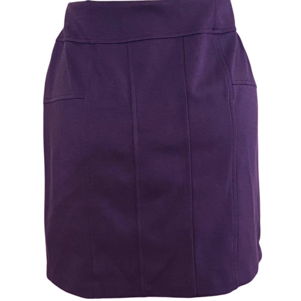 NWT ~ SIMPLY VERA WANG Purple Knit Pull On Mini Skirt ~ Women's Size LARGE