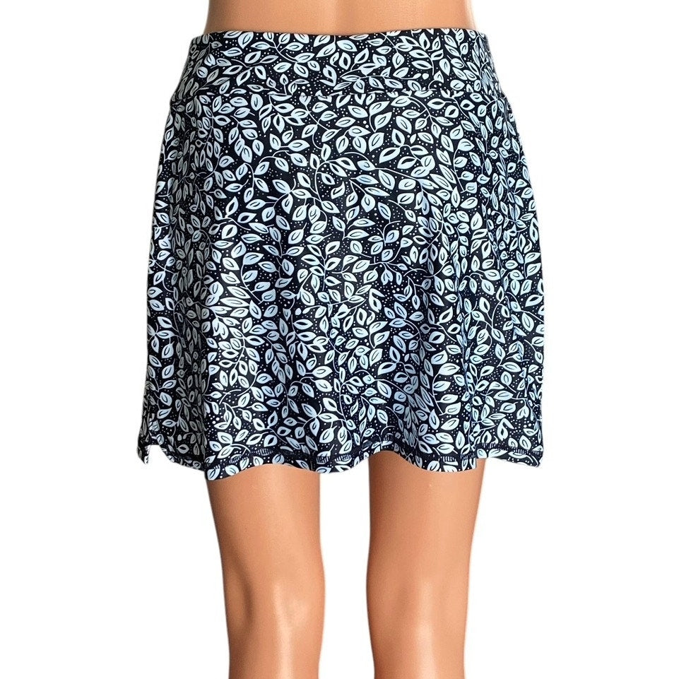 NWT ~ LouKeith Blue & Black Activewear Skort Golf Tennis Mini Skirt ~ Women's M