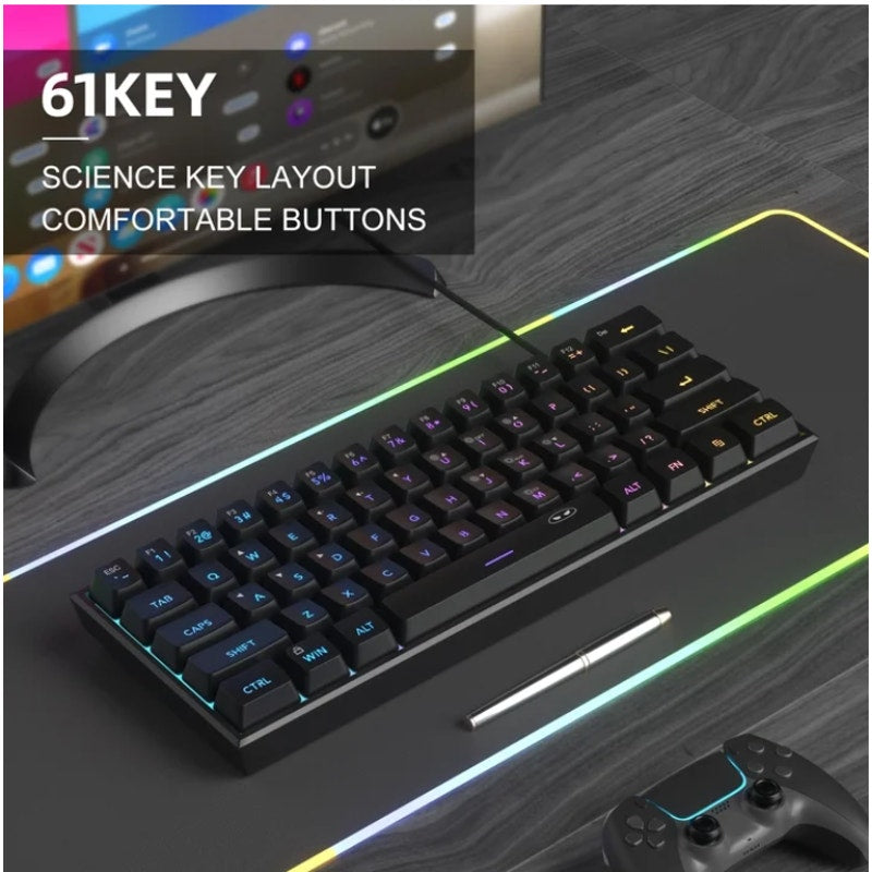 BRAND NEW ~ RGB Backlight Small Adjustable Gaming Keyboard 11.5" x 4.02" x 1.6"
