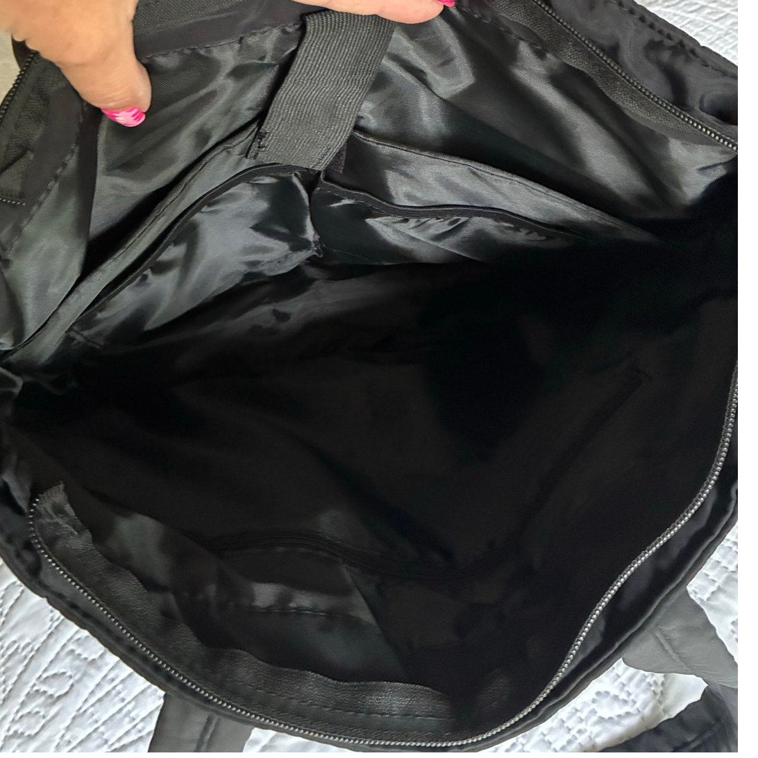 BRAND NEW ~ Large Capacity Black Lightweight Waterproof Quiltd Puffer Tote Bag