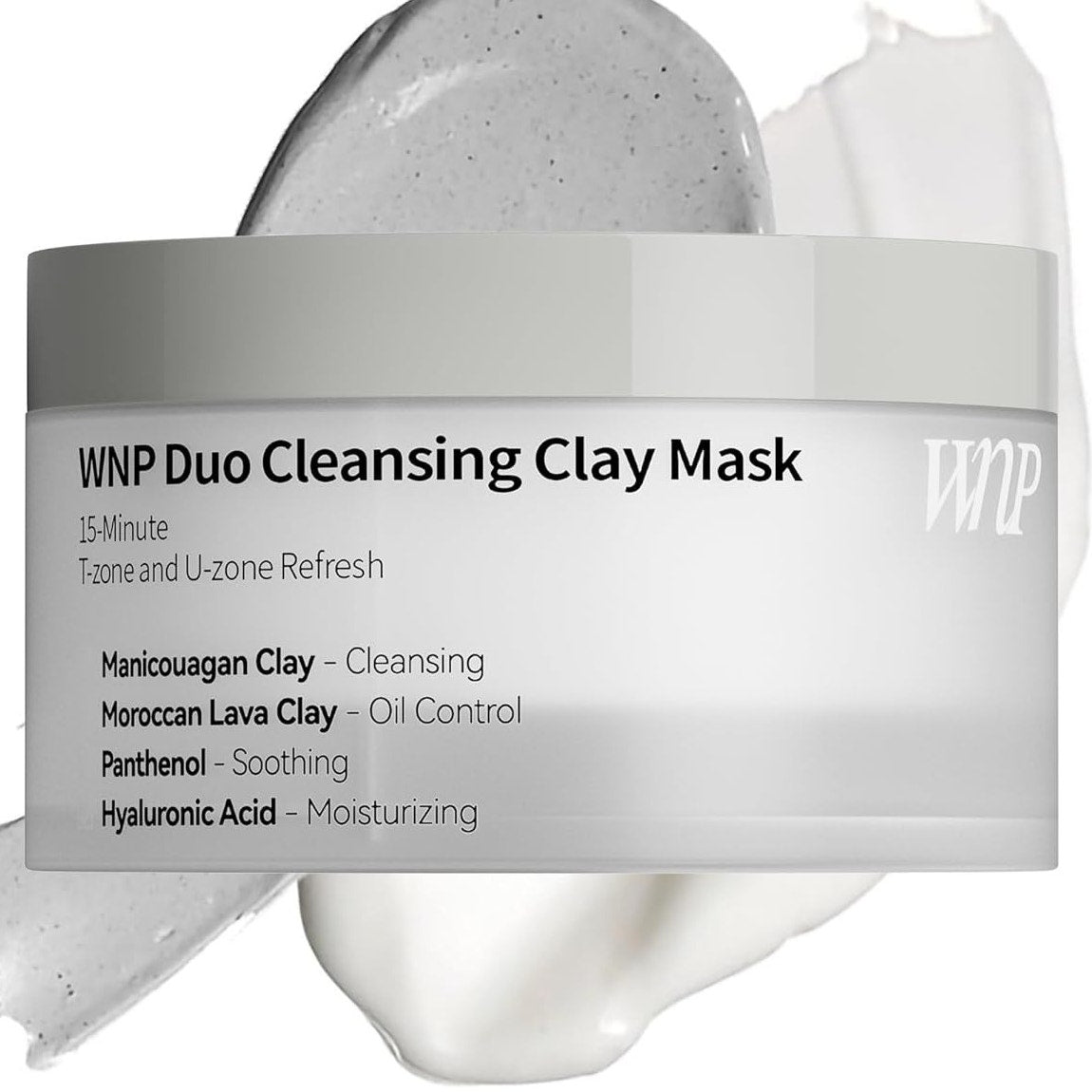 BRAND NEW ~ Duo Cleansing Clay Face Mask Deep Pore Cleanser with Hyaluronic Acid
