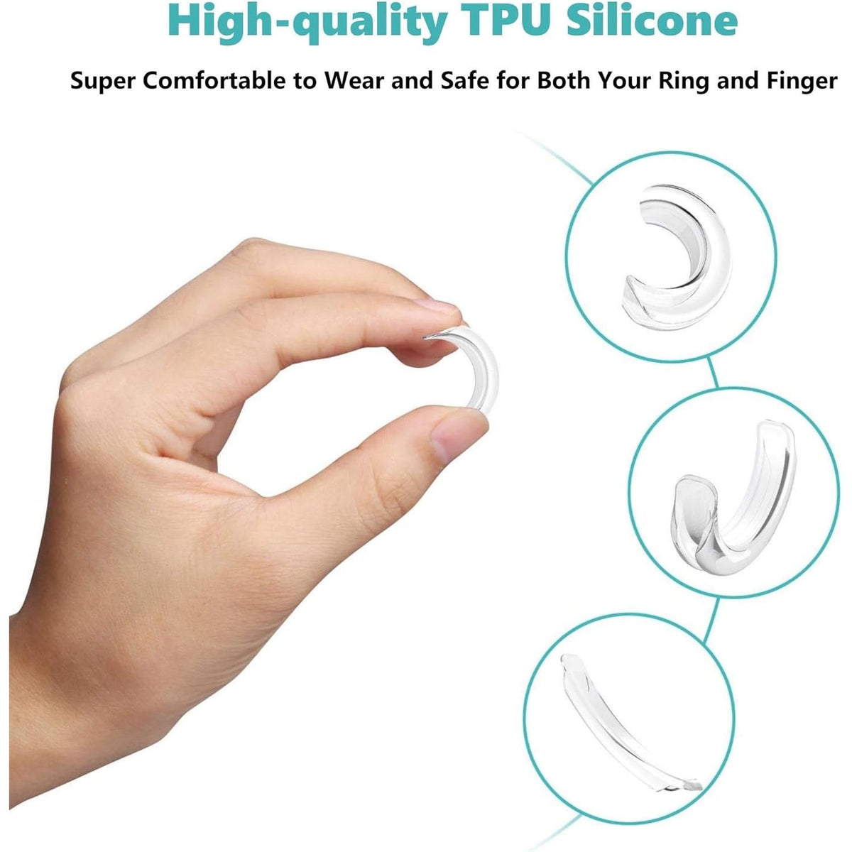BRAND NEW ~ Invisible Assorted Sizes Comfortable Ring Guards Size Adjusters