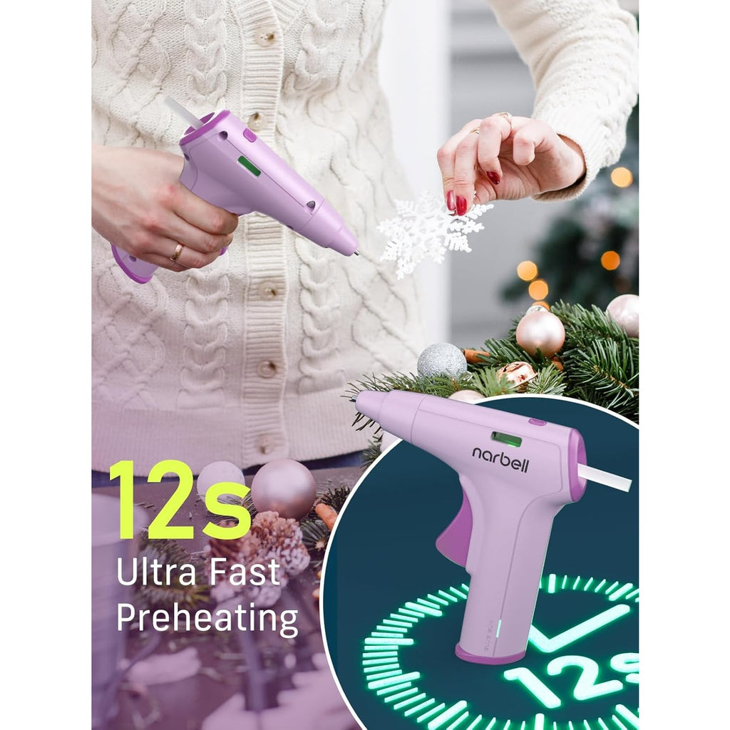 NWT ~ PINK Cordless Anti Drip Nozzle Hot Glue Gun Kit & Glue Sticks