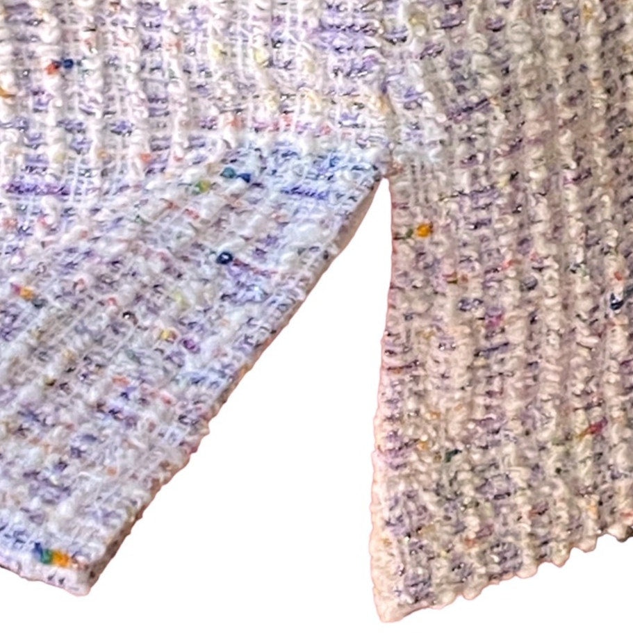 NWT ~ BLUE RAIN Francescas Lavender Tweed Front Slit Lined Mini Skirt ~ SMALL