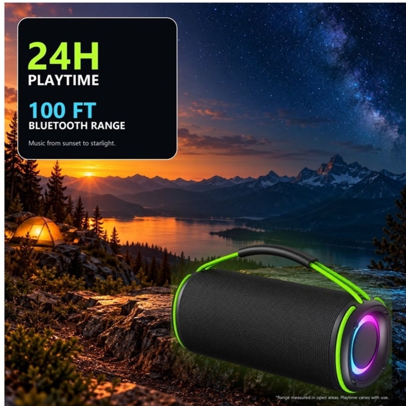 BRAND NEW ~ Portable Waterproof Wireless Bluetooth 24H Playtime Outdoor Speaker
