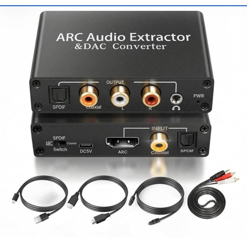 BRAND NEW ~ HDMI ARC Audio Extractor Digital to Analog Audio Converter TV Jack