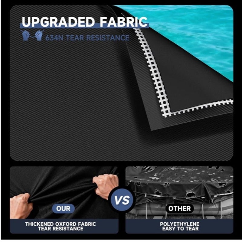 BRAND NEW ~ 12x20ft Waterproof & Dustproof Oval Above Ground Pool Cover & Winch